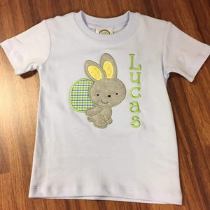 Easter Bunny and Egg Toddler Short Sleeve Shirt