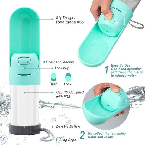 Portable Bottle With Water Filter For Pets™ | BUY FOR DOG