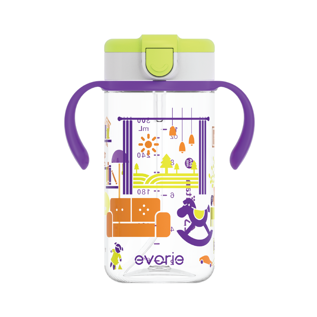 Evorie Tritan Weighted Straw Sippy Cup with Handles for Baby and Toddlers 6  months up, 7 Oz Soft Sil…See more Evorie Tritan Weighted Straw Sippy Cup