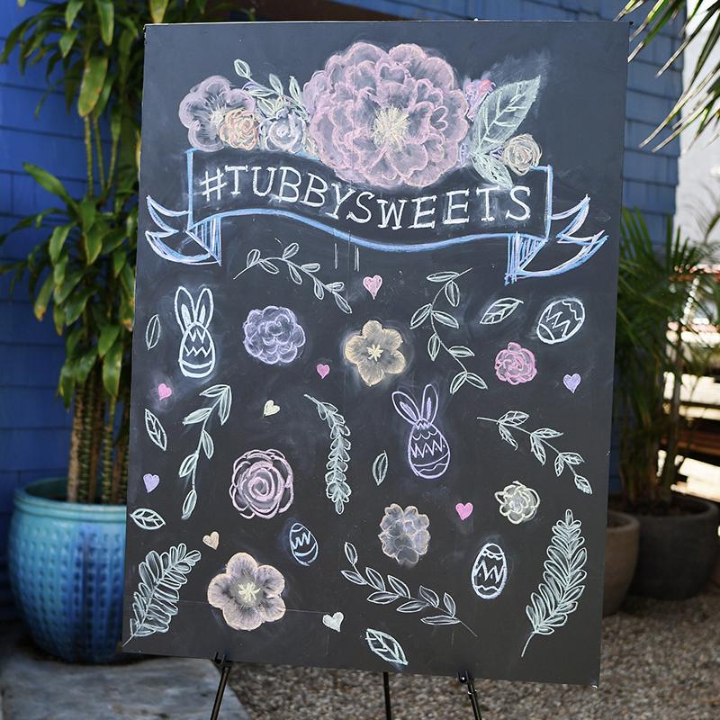 Photo - Tubby Sweets Easter themed chalkboard drawing