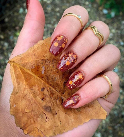 fall inspired nail dip powder ideas
