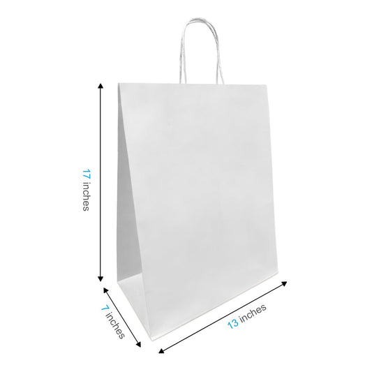 Duro Mart 65# Basis Twist Handle Bag - Kraft 13 X 7 X 17, 250 / cs