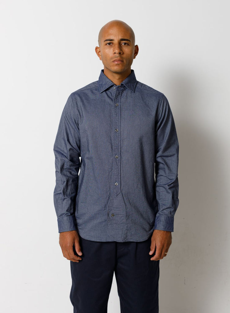 British Officers Shirt in White – Nigel Cabourn