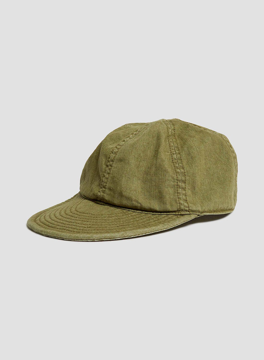 Nigel Cabourn Denim Mechanics Cap In Army