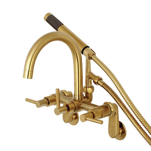 Kingston Brass Wall Mount Tub Filler with Hand Shower - AE815XDL-P - New Star Living