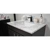 Image of Volpa USA Capri 36" Modern Bathroom Vanity in Black with Carrara Marble top w/ Preinstalled Undermount Sink and Brushed Nickel Edge Handles - MTD-3536BK-1C - New Star Living