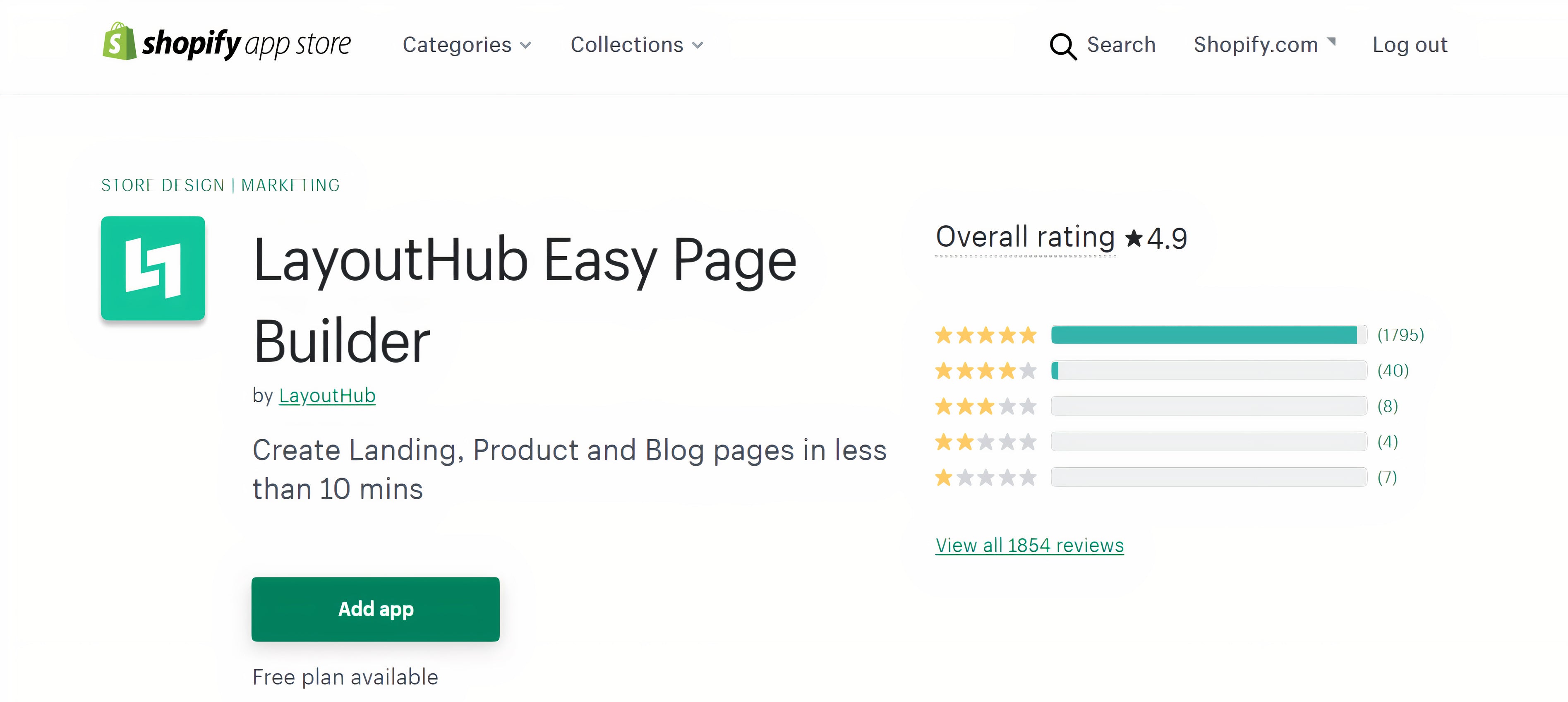 The user rate LayoutHub 4.9/5.0