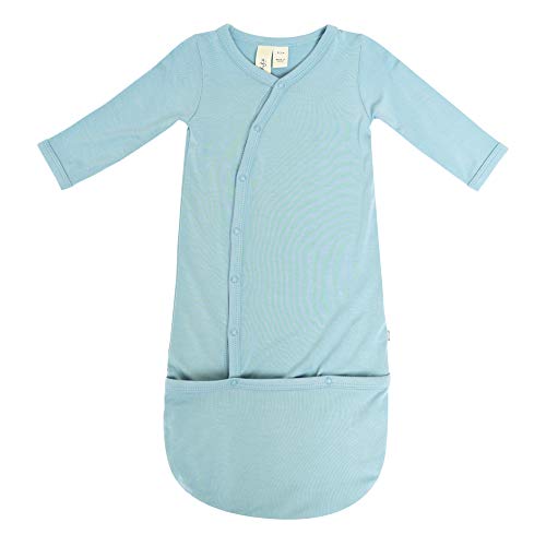 KYTE BABY Bundlers - Unisex Baby Sleeper Gowns Made of Soft Bamboo Rayon Material (3-6 Months, Seafoam)