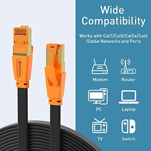 Ethernet Gaming Cable, Cat 8 Ethernet Cable 11ft Shielded 40Gbps 2000Mhz UFTP LAN Network Cable, Indoor &Outdoor, Heavy Duty Rj45 Connector with Gold Plated for Router, Modem, Gaming, POE, PS4, X-Box - Gamezbyte