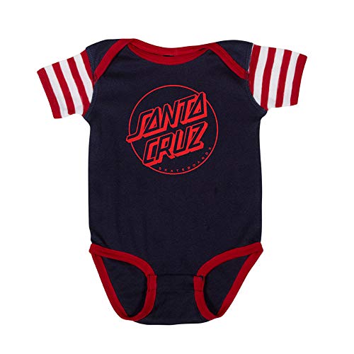 Santa Cruz Opus Dot One Piece S/S Infant T-Shirt, Navy/Red, 18 Mos