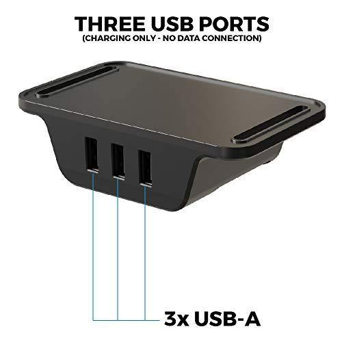 HumanCentric Under Desk USB Charging Station (Black) | Under Desk USB Charger with 3X USB-A Ports | Gaming, Computer, and PC Accessory - Gamezbyte