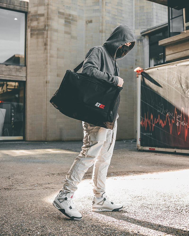 KXKS Duffel (Black/Red) - Kicks Kase