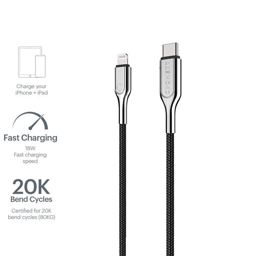 NOMAD® Lightning Cable - 3.0M, USB C to Lightning, Kevlar®