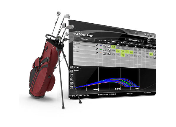 aG Member screen; golf bag and clubs