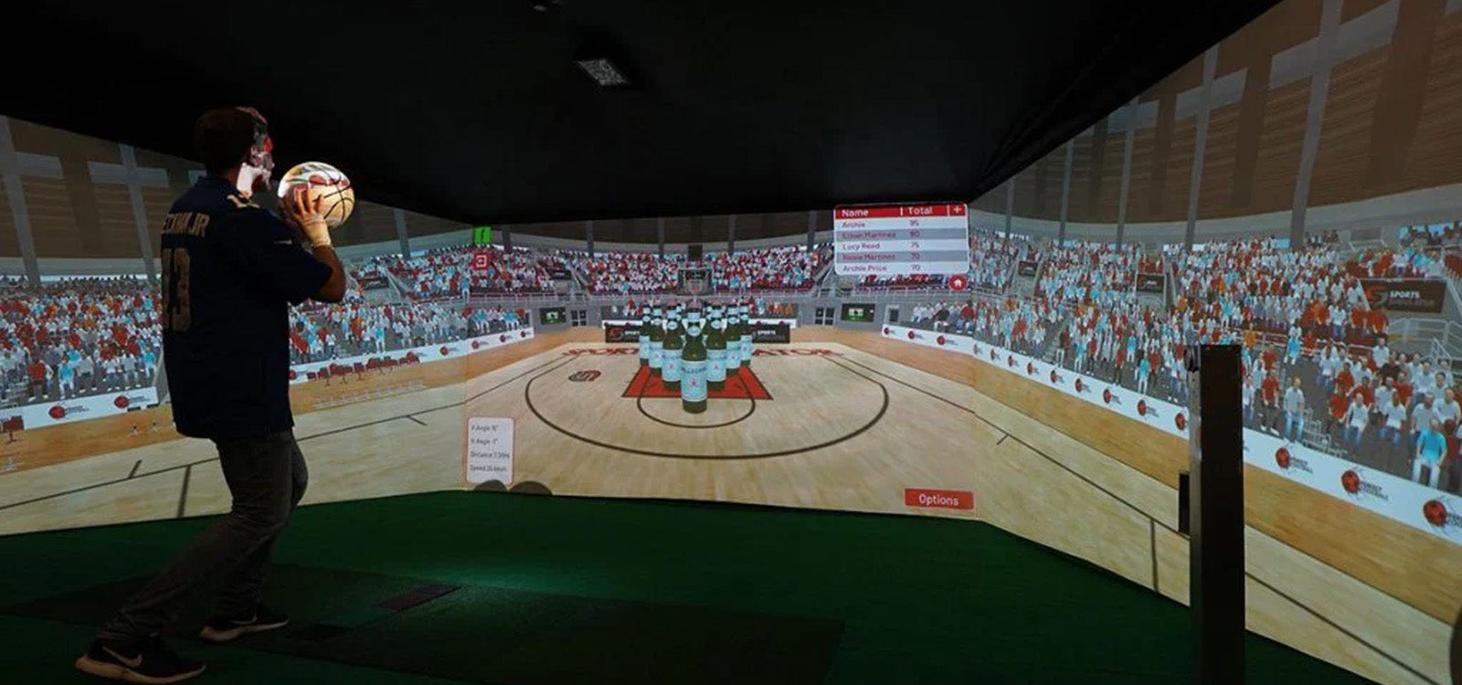 Man shooting basketball in Sports Coach simulator