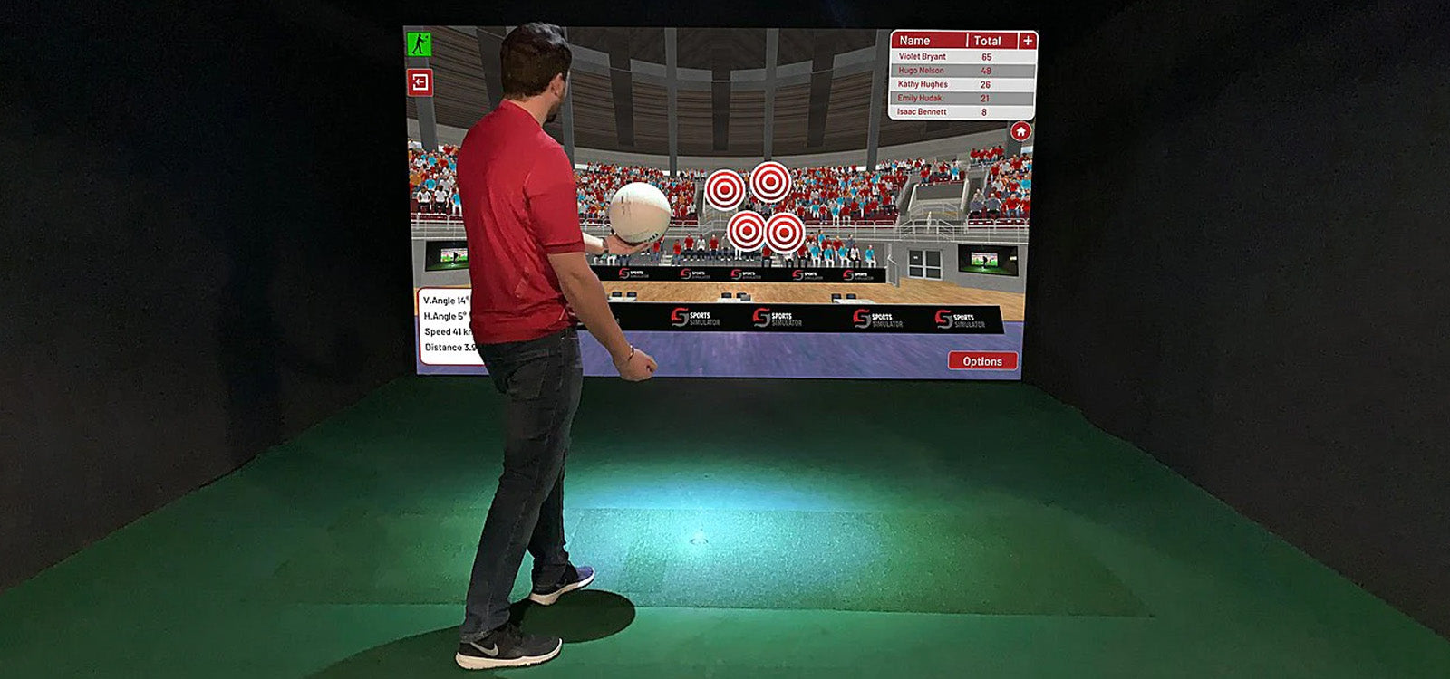 Man serving volleyball in Sports Coach simulator