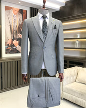 Laden Sie das Bild in den Galerie-Viewer, Bruce Slim Fit Solid Grey Suit
