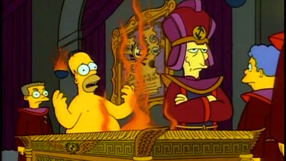 Homer veut rentrer dans la confrérie des tailleurs de pierre.