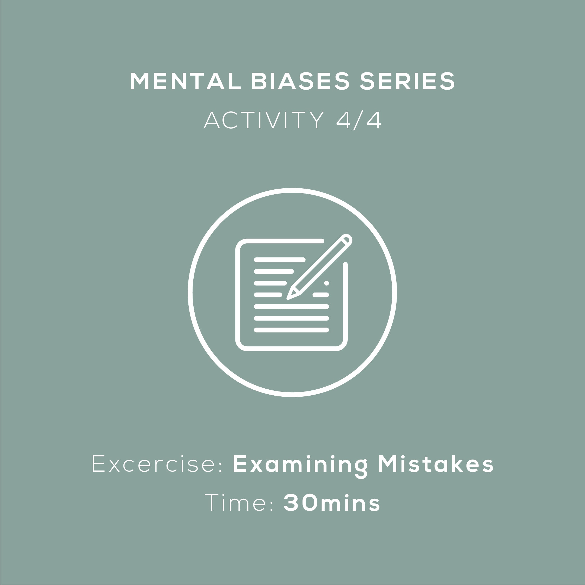 Mental Biases Activity Graphic