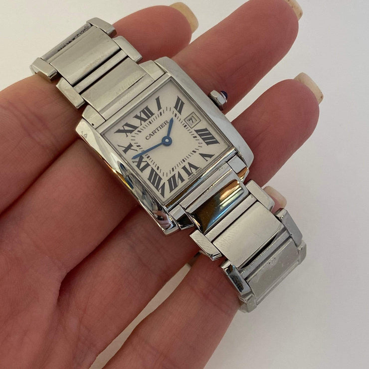 cartier tank francaise small vs medium