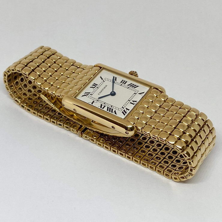 cartier gold mesh bracelet