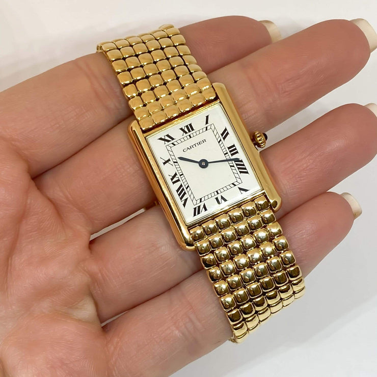 cartier gold mesh bracelet