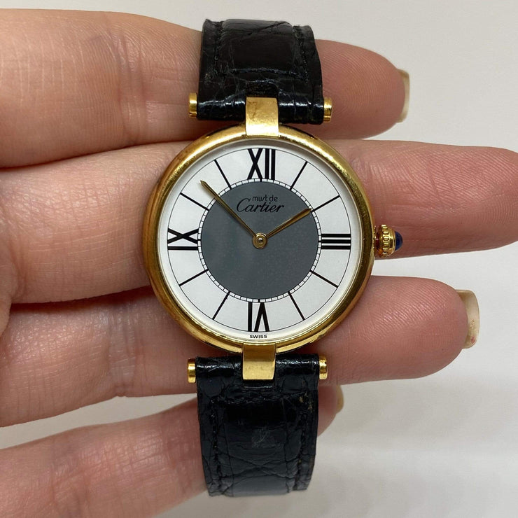 de Cartier Vendome Yellow Vermeil Watch 