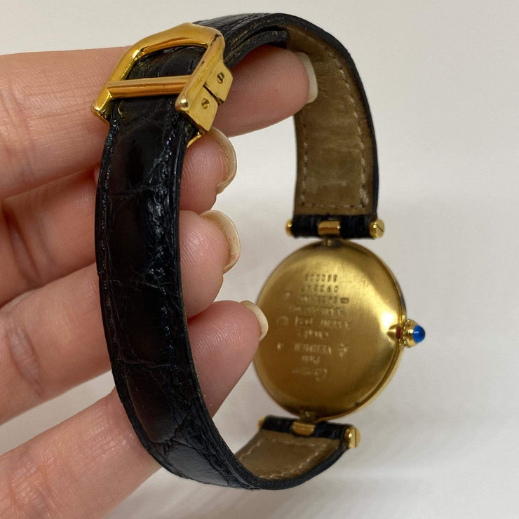 cartier must de vermeil watch strap