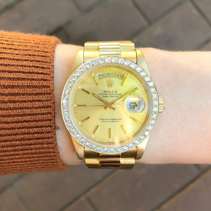 rolex day date president diamond bezel