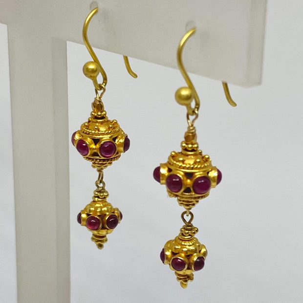 Touchstone Traditional Indian White Faux Ruby Earrings In Gold Tone For  Women : Amazon.in: Fashion