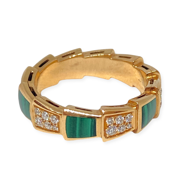 Pre-Owned Bulgari Serpenti Viper Malachite & Diamond Ring 18K Rose – Mark  Areias J,