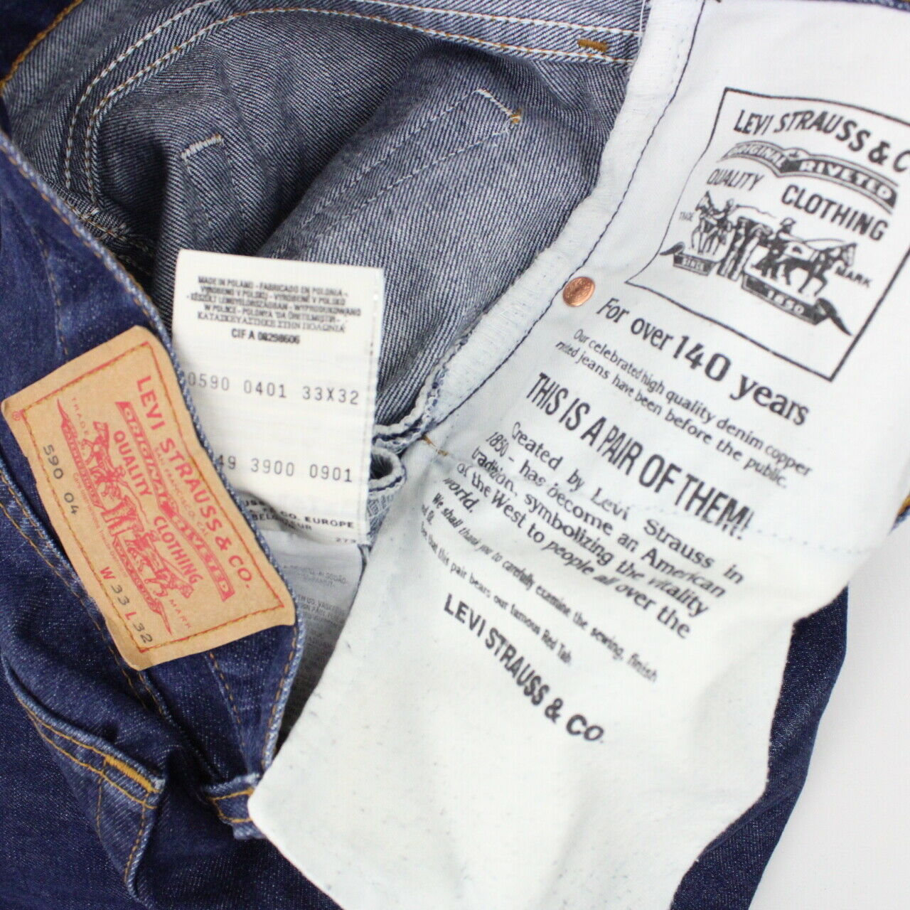 Mens LEVIS 590 Jeans Indigo | W33 L32 – GPS Vintage