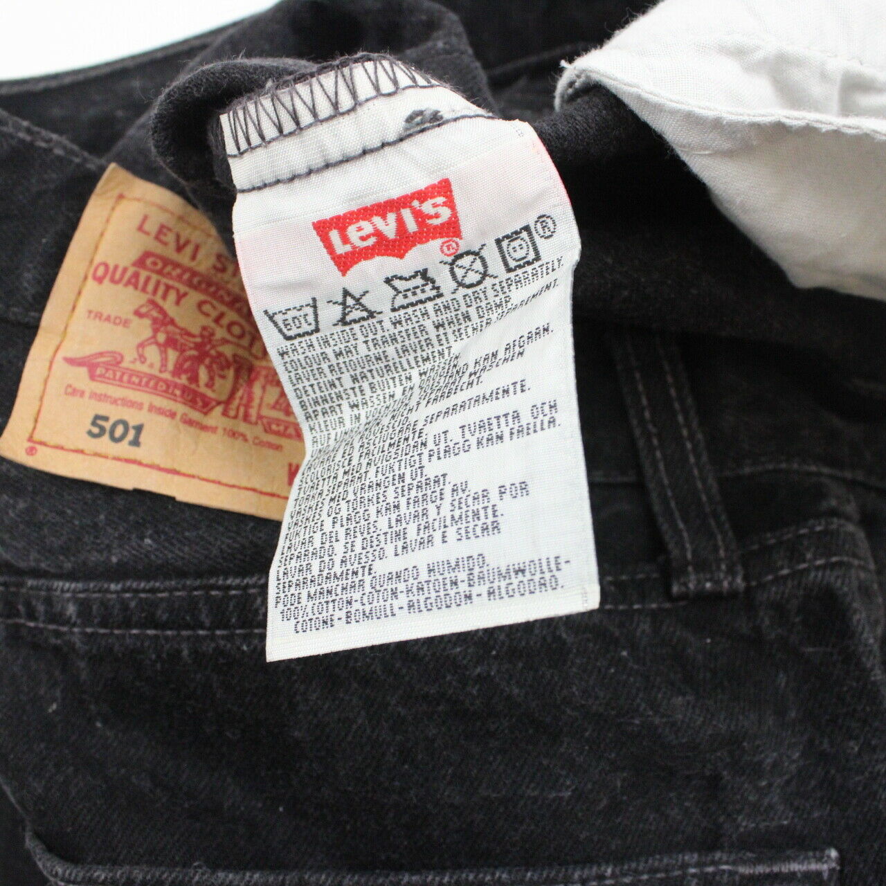 LEVIS 501 Jeans Black Charcoal | W30 L34 – GPS Vintage