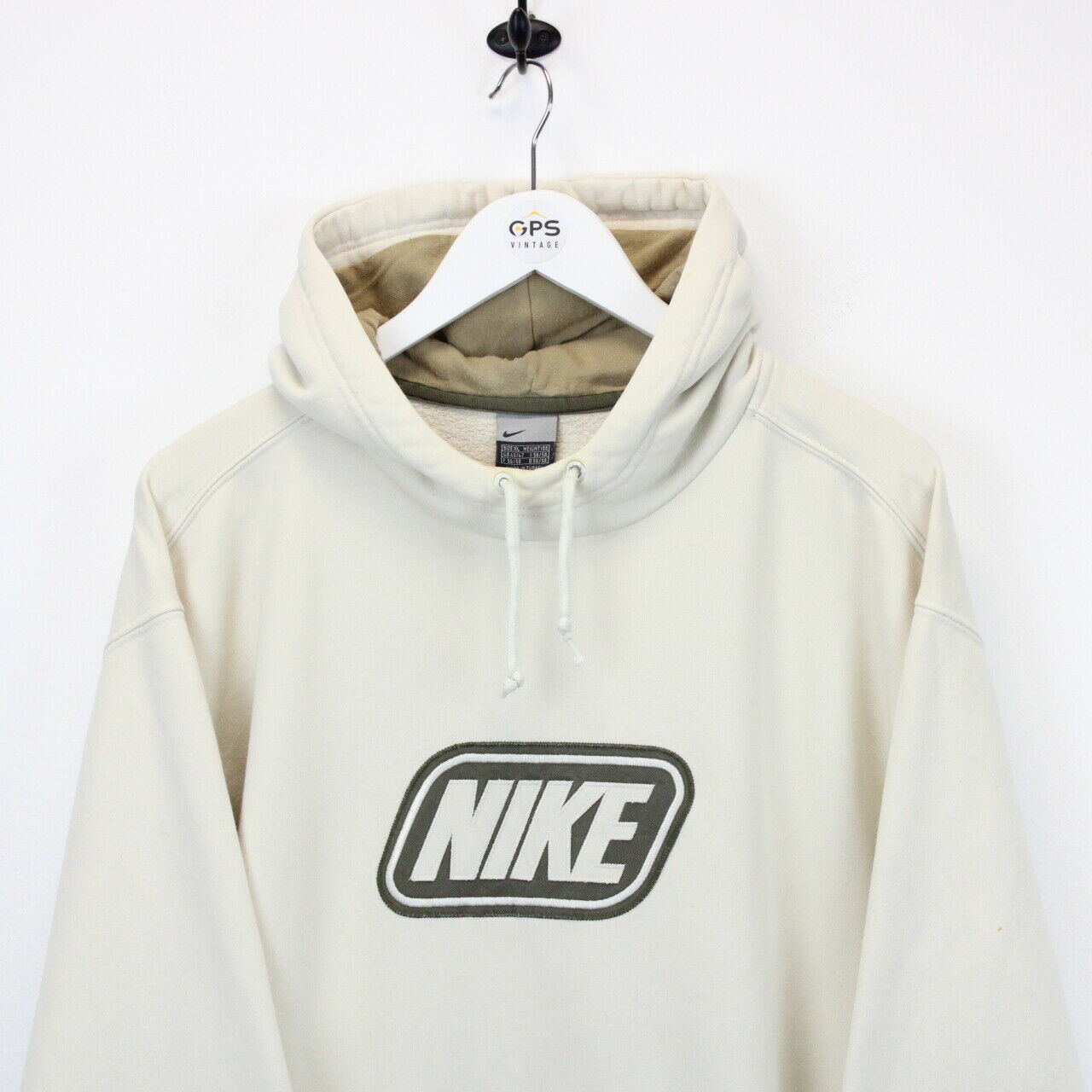 cream nike hoodie vintage