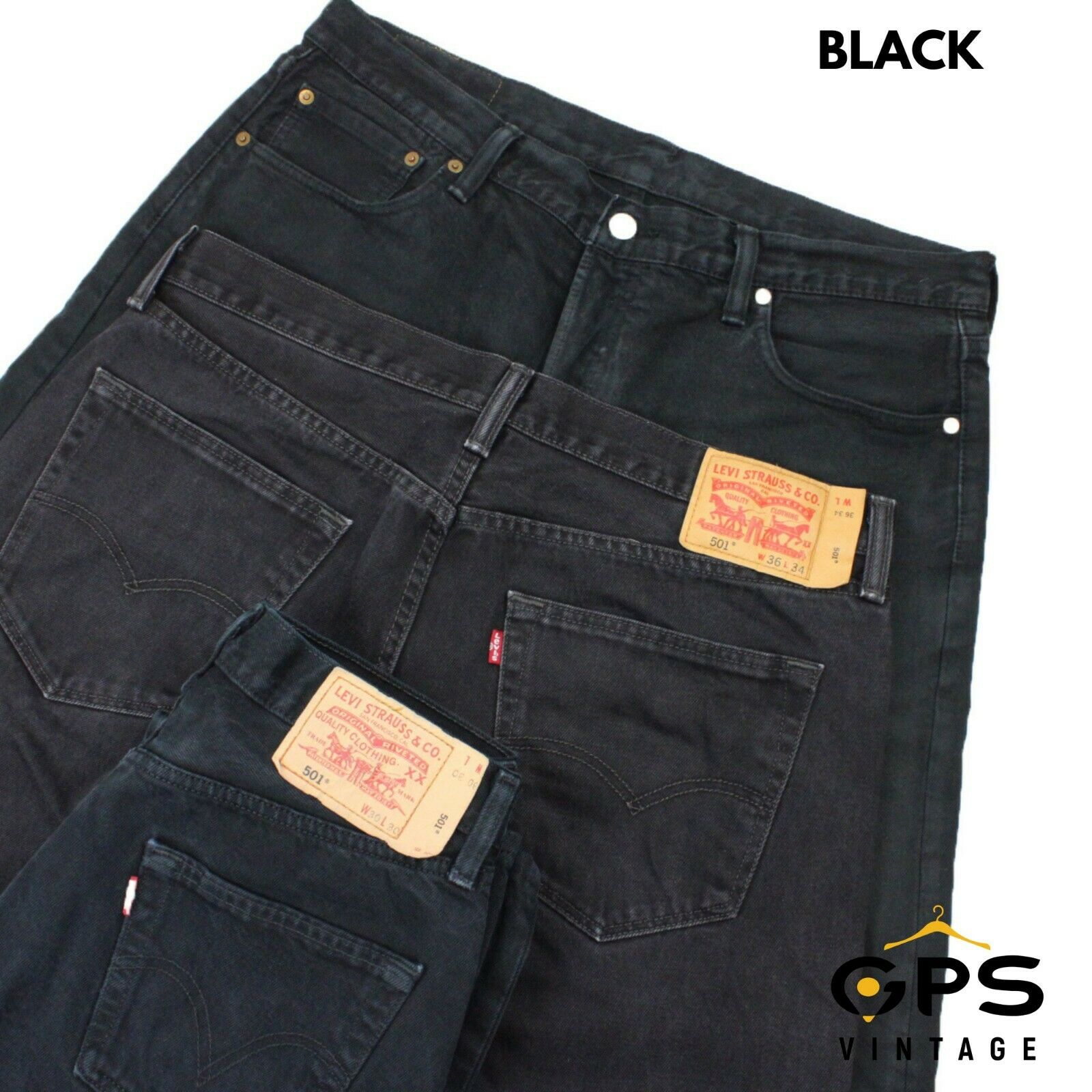 LEVIS 501 Jeans Grade A | Black Grey – GPS Vintage