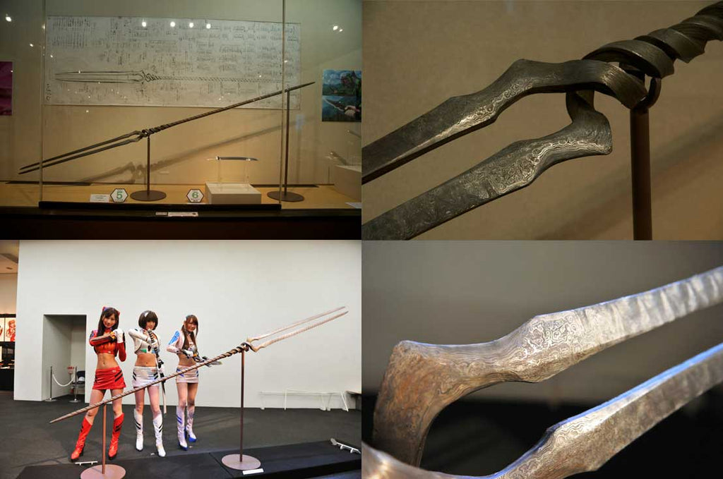 The Lance of Longinus, a symbolic artifact of the animne  Neon Genesis Evangelion, was replicated by Shoichi Hashimoto and his master Takanori Mikami. Image credit: livedoor.com, air-nifty.com)