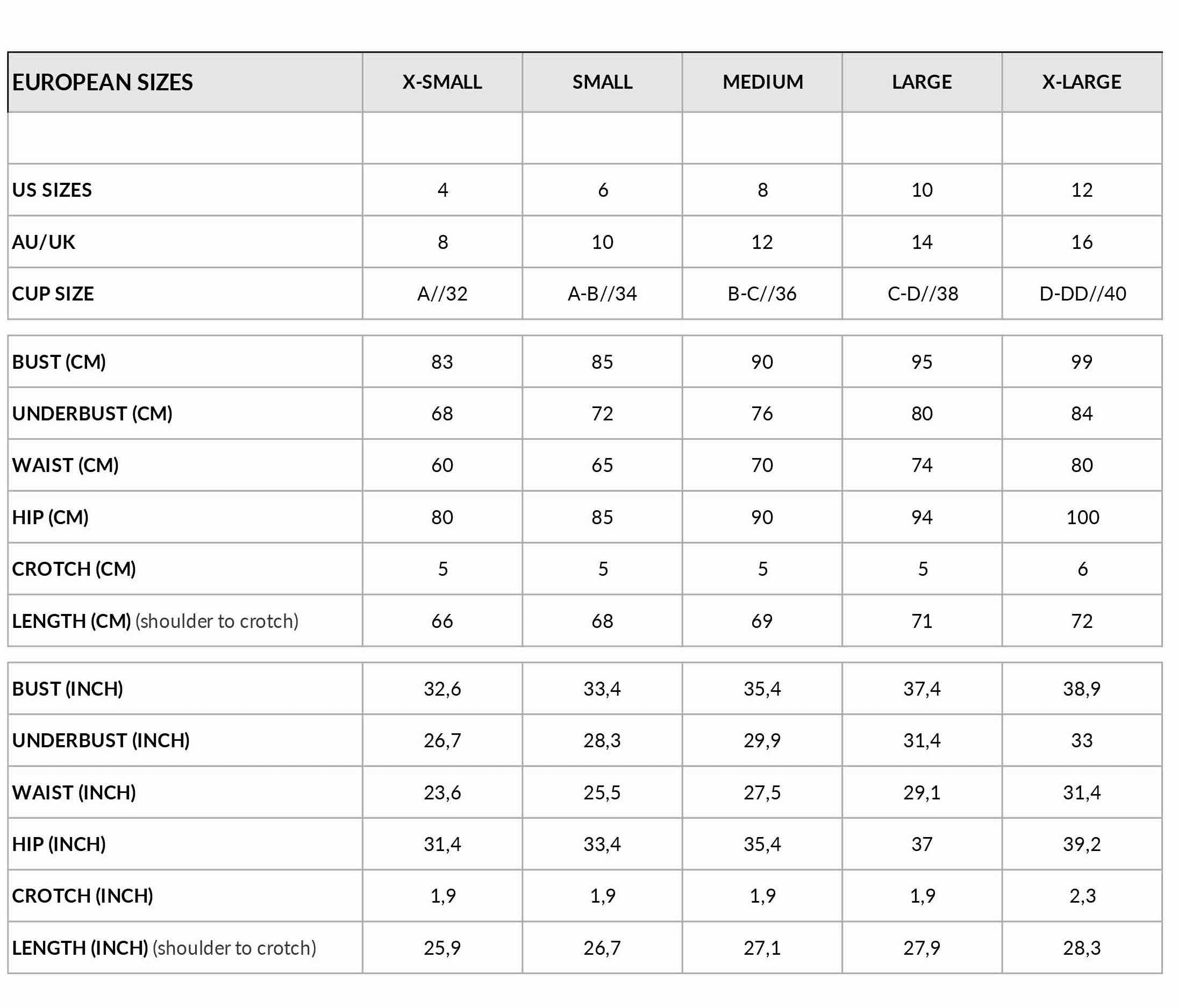 SIZE GUIDE: Find your size // EG DAMGAARD