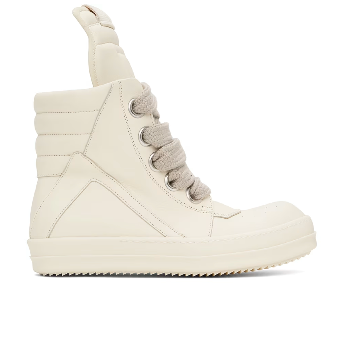 RICK OWENS JUMBO LACE GEOBASKET ( SS24 LIDO ) -MILK/MILK/MILK/MILK ...