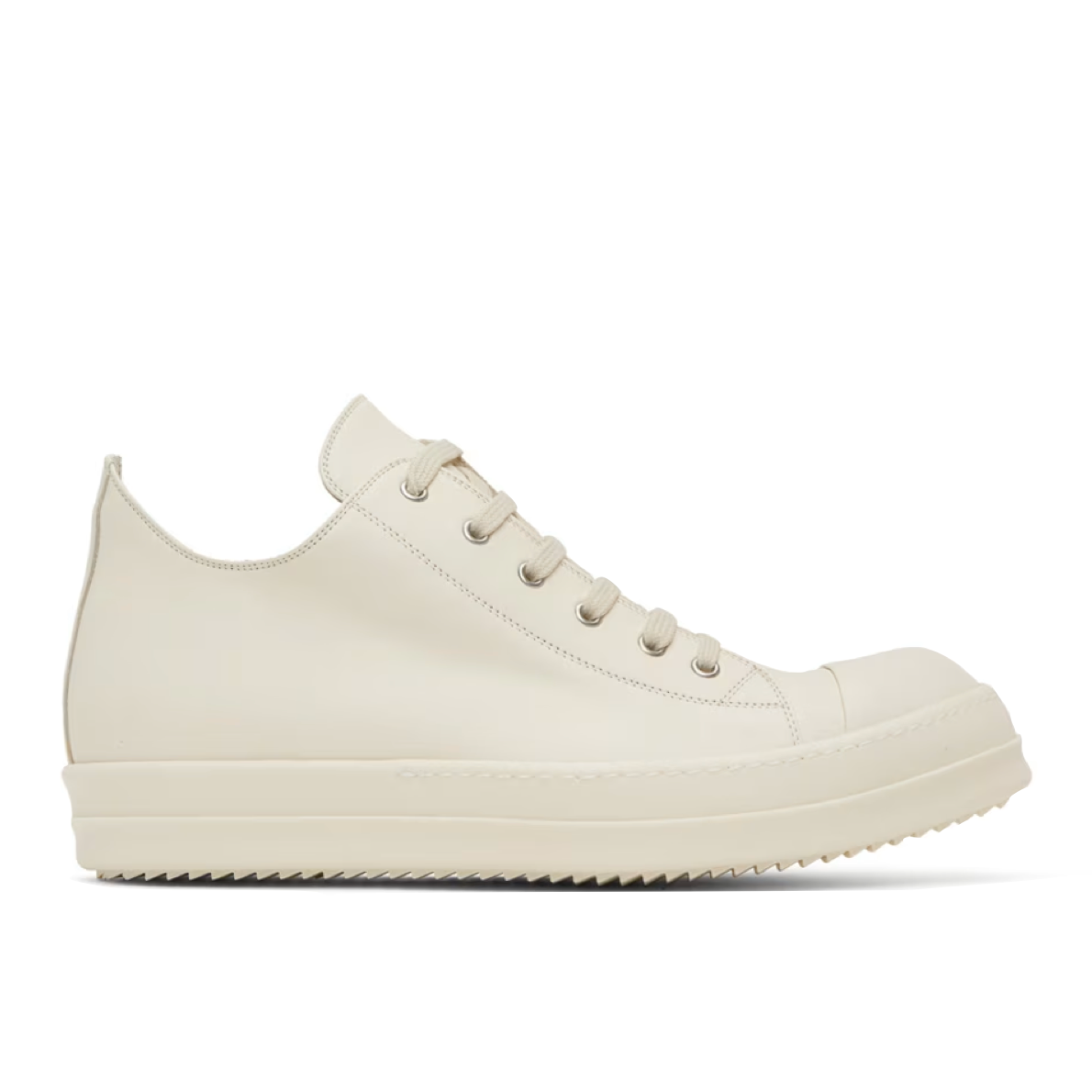 RICK OWENS LEATHER SNEAKER LOW ( SS24 LIDO ) - MILK/MILK/MILK – Creme321