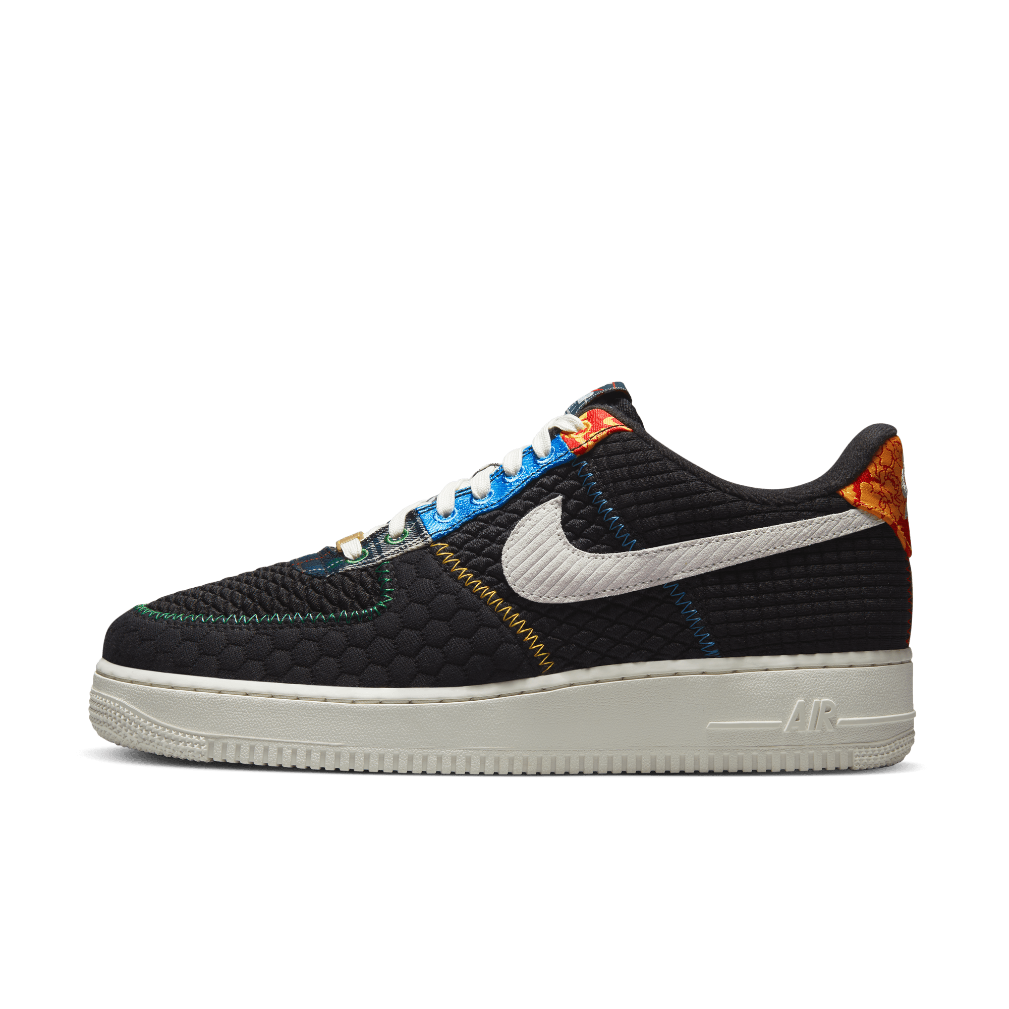 NIKE AIR FORCE 1 '07 LV8 - BLACK/WHITE-SAIL-UNIVERSITY RED – Creme321