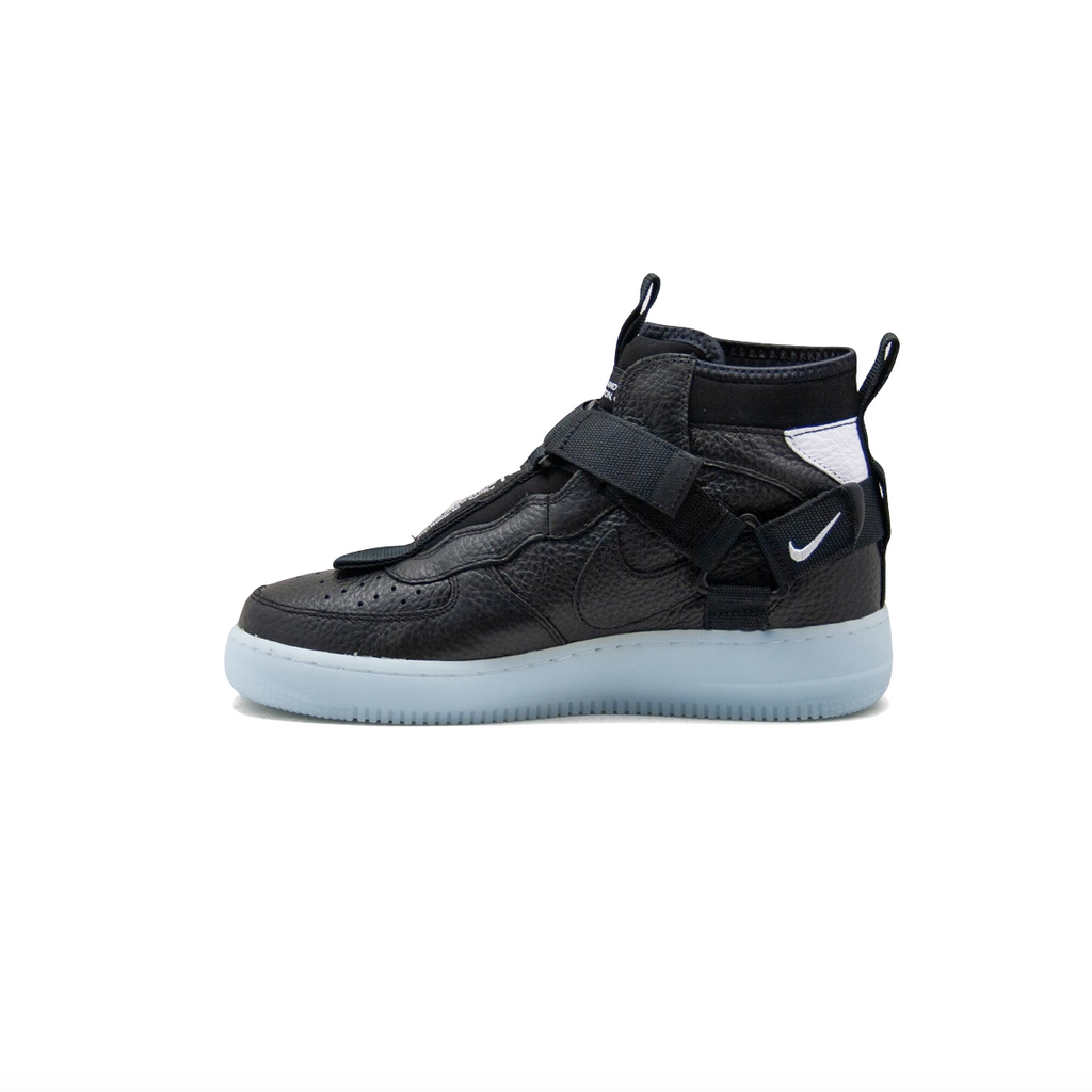 air force 1 mid utility black half blue