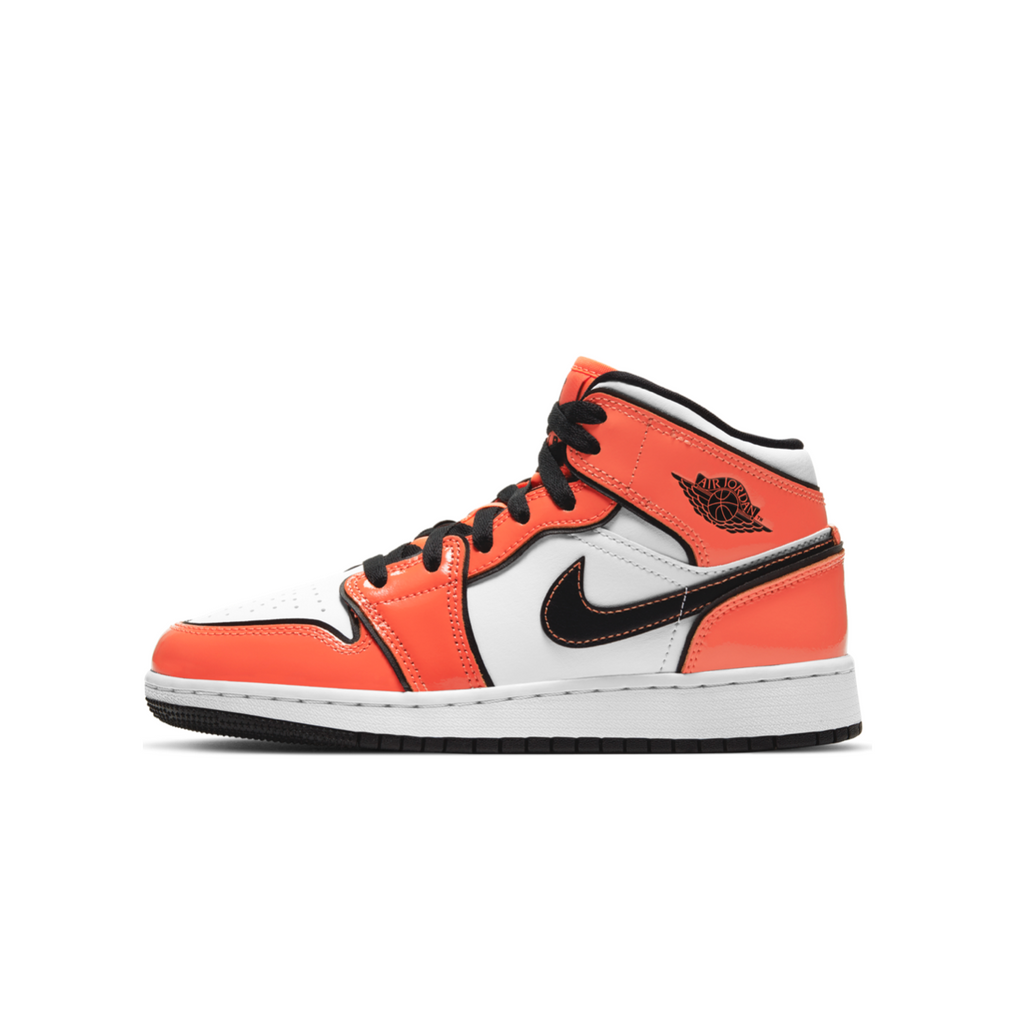 jordan 1 orange and black white