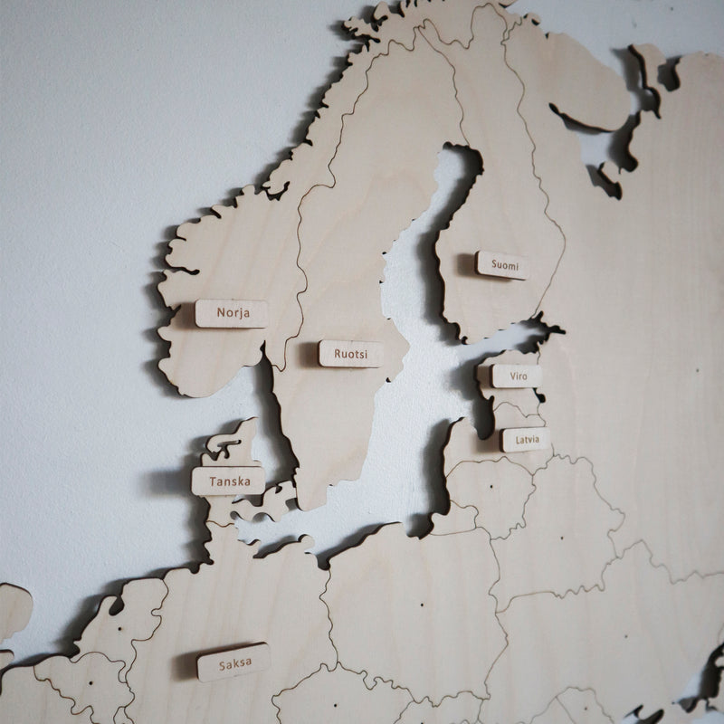 Euroopan kartta ja pinssit – Papurino
