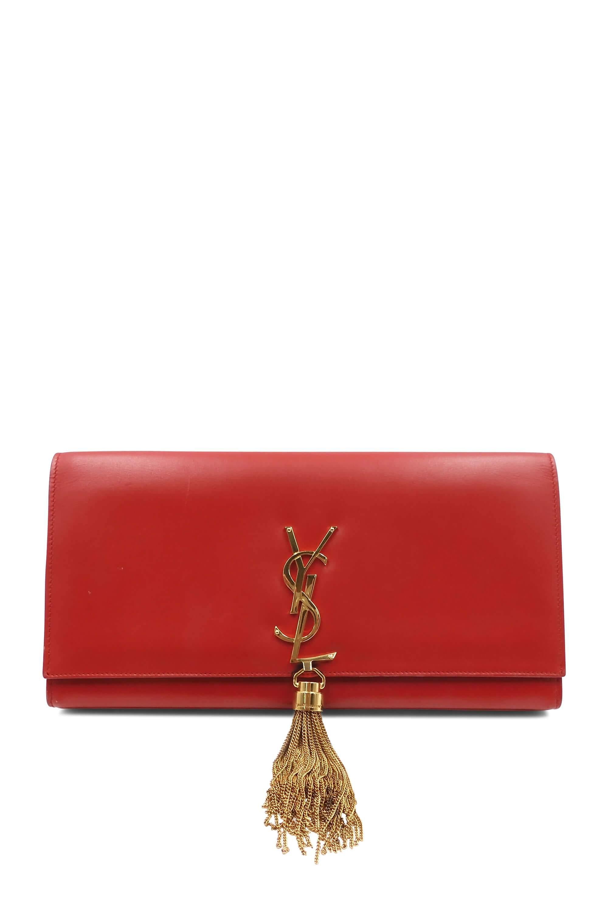 ysl tassel bag red