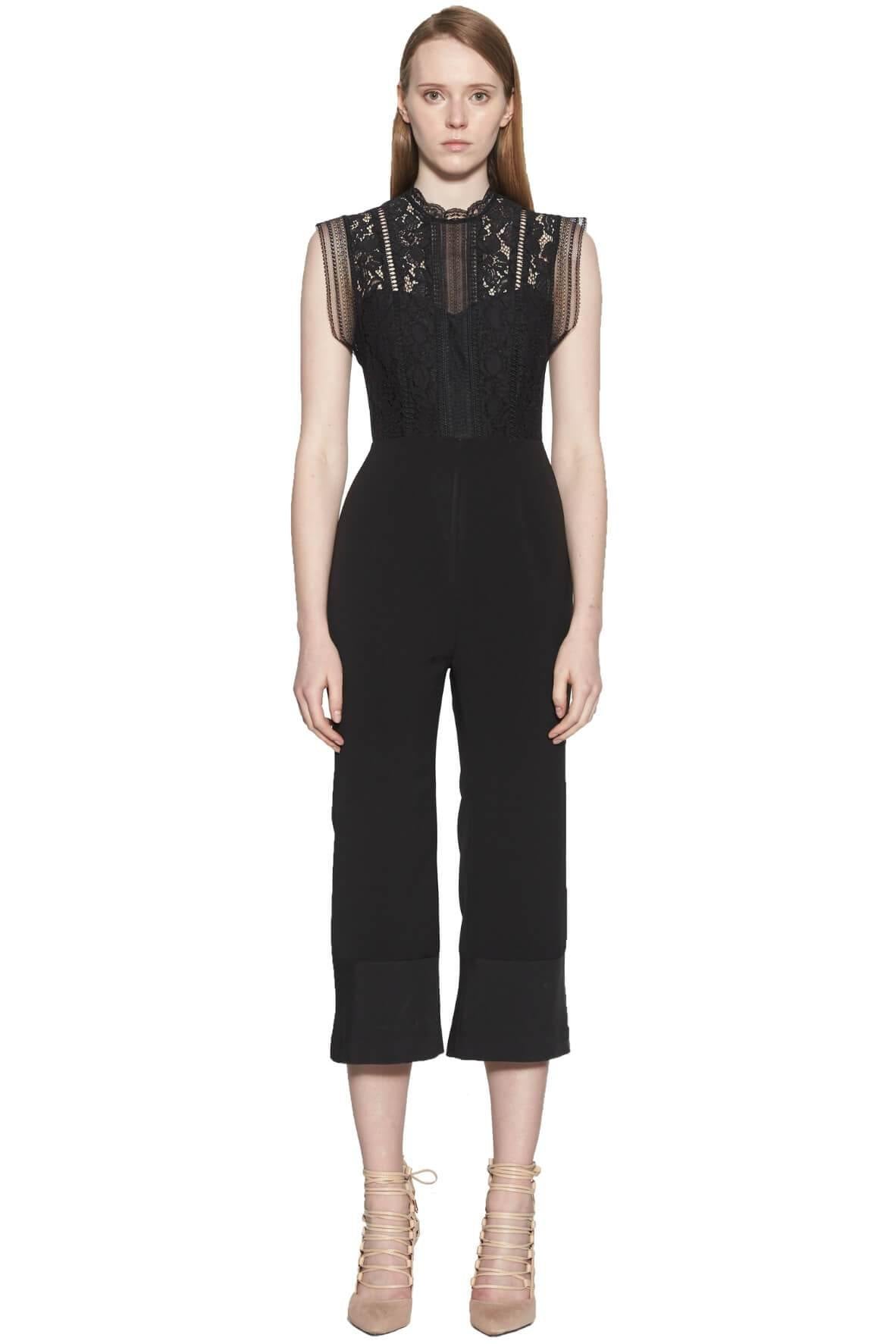 Buy Authentic, Preloved Aijek Renata Lace Trim Cropped Jumpsuit from Second  Edit by Style Theory