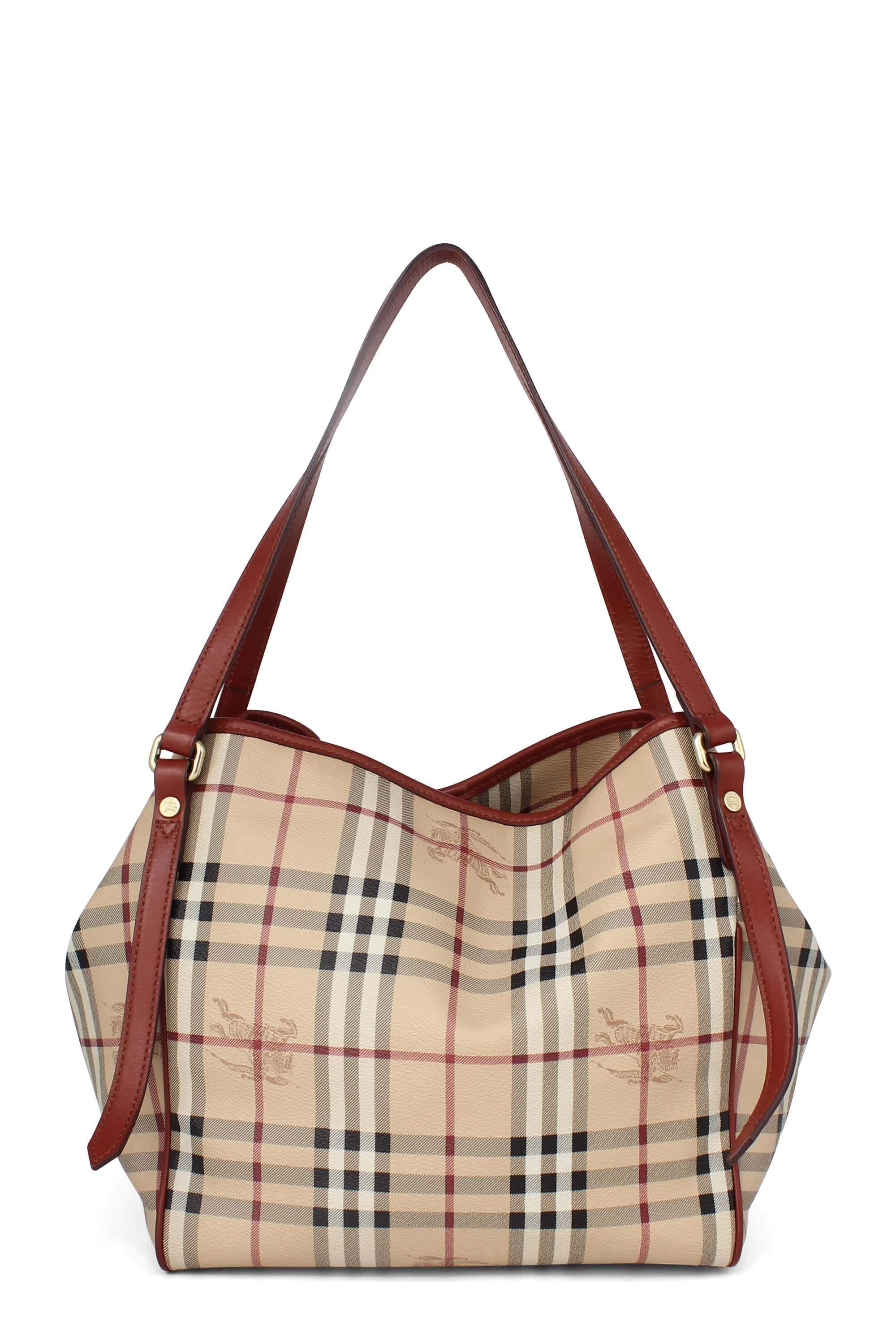 Buy Authentic, Preloved Burberry Small Haymarket Check Canterbury Tote  Beige Red Bags from Second Edit by Style Theory