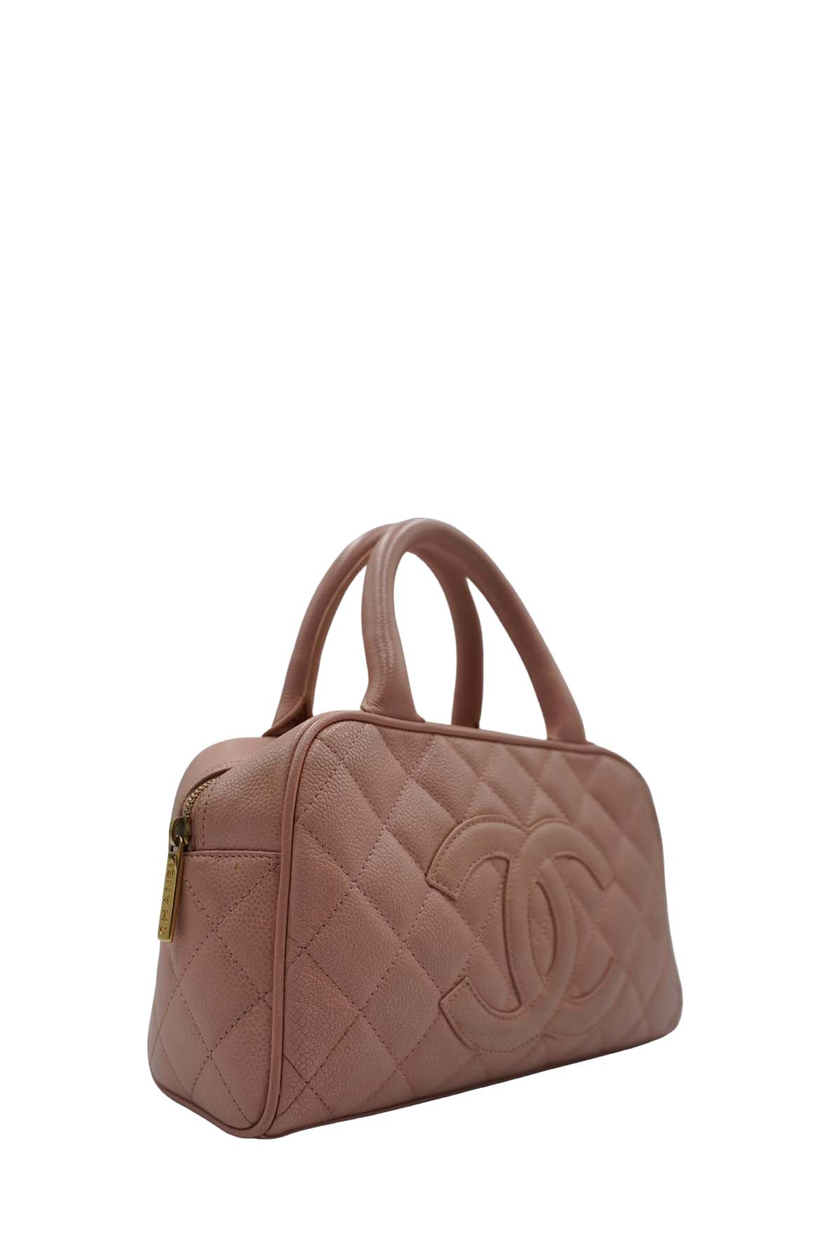 Leather bowling bag Chanel Pink in Leather  20021770