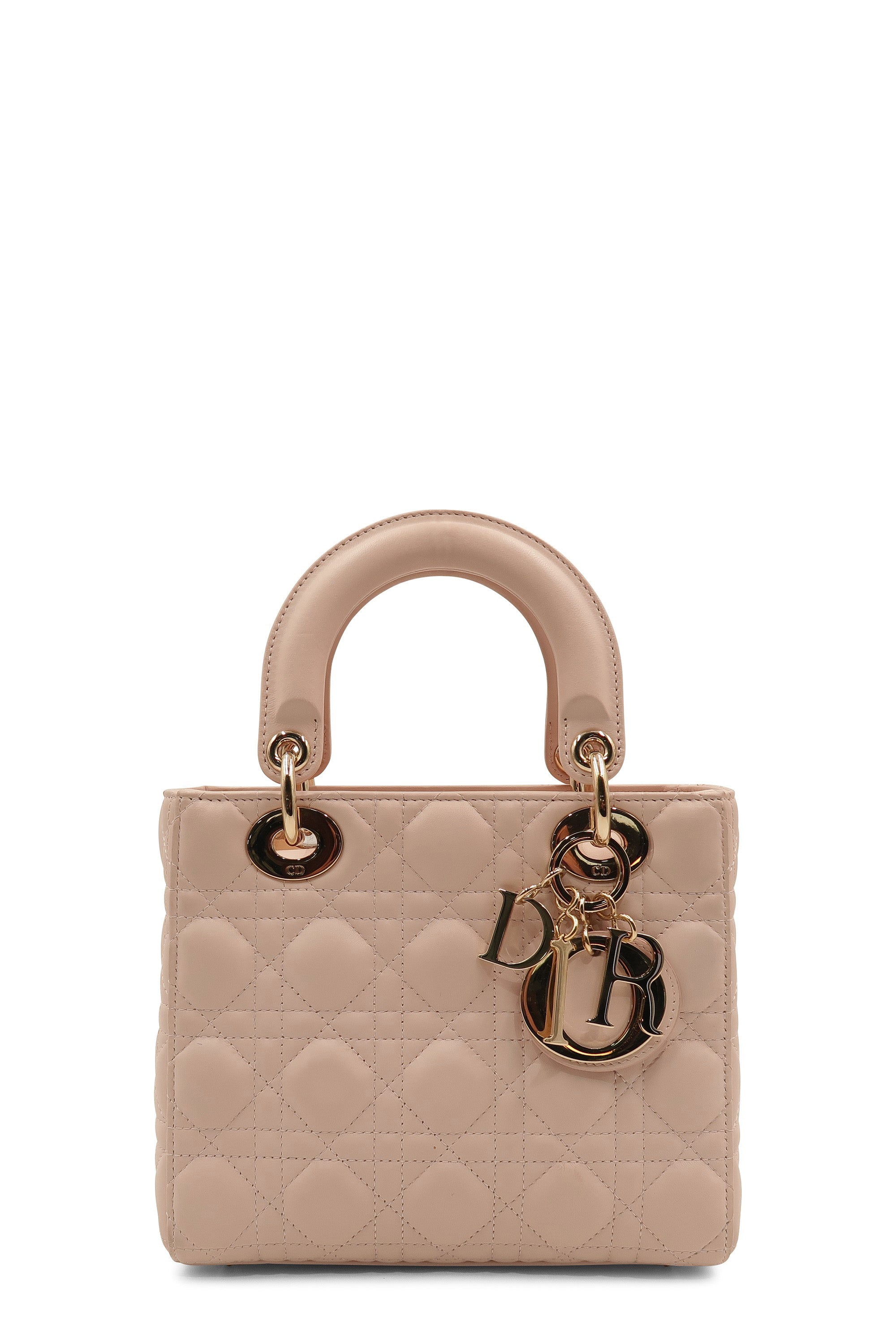 Dior Blush Pink Leather Mini Lady Dior Top Handle Bag Dior  TLC