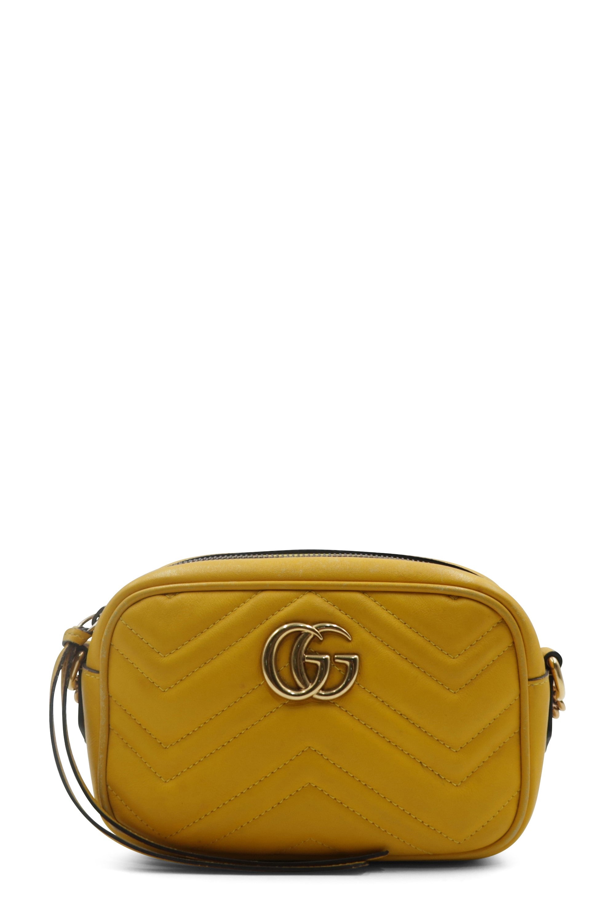 gucci yellow marmont bolsa