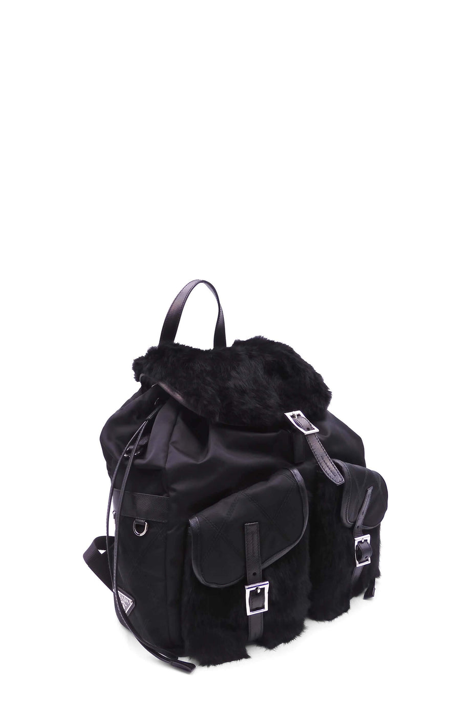 Buy Authentic, Preloved Prada Nylon Fur Backpack Nero Bags from Second Edit  by Style Theory